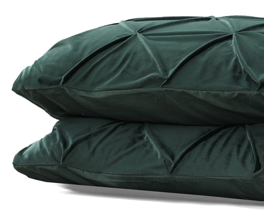 Velvet Pintuck 2pack kussenslopen Groen