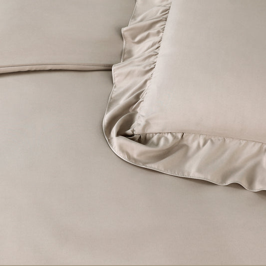 Dekbedovertrek Ruffles Taupe