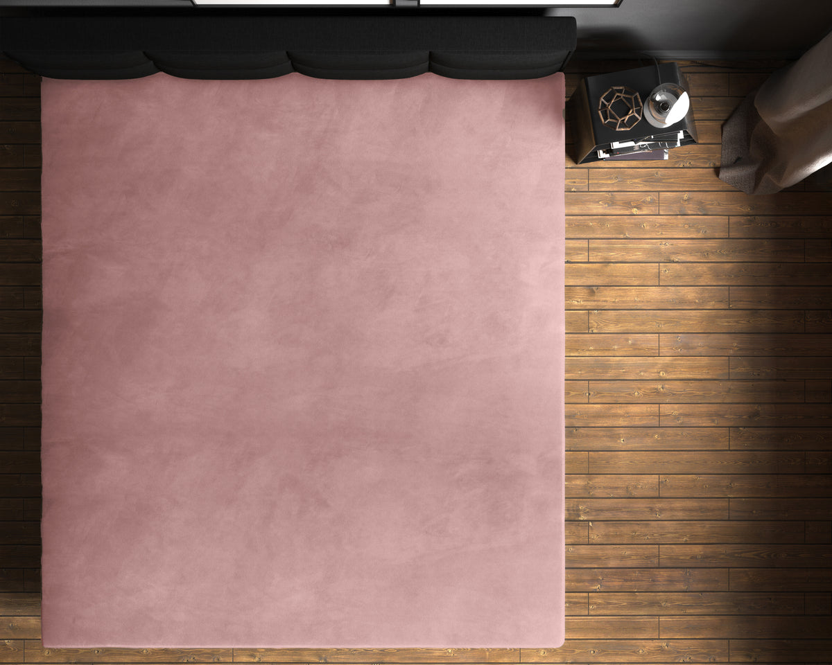 Velvet hoeslaken Oud Roze