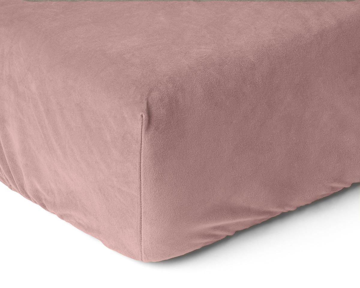 Velvet hoeslaken Oud Roze
