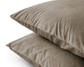 Velvet 2 in 1 kussenslopen Taupe/Grijs
