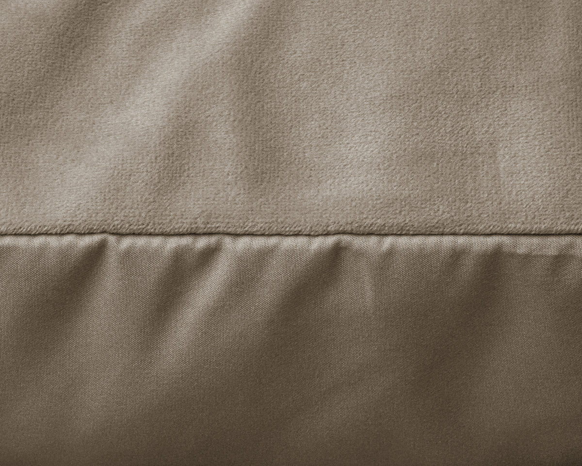 Velvet 2 in 1 kussenslopen Taupe/Grijs