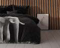 Dekbedovertrek Elephant Zwart