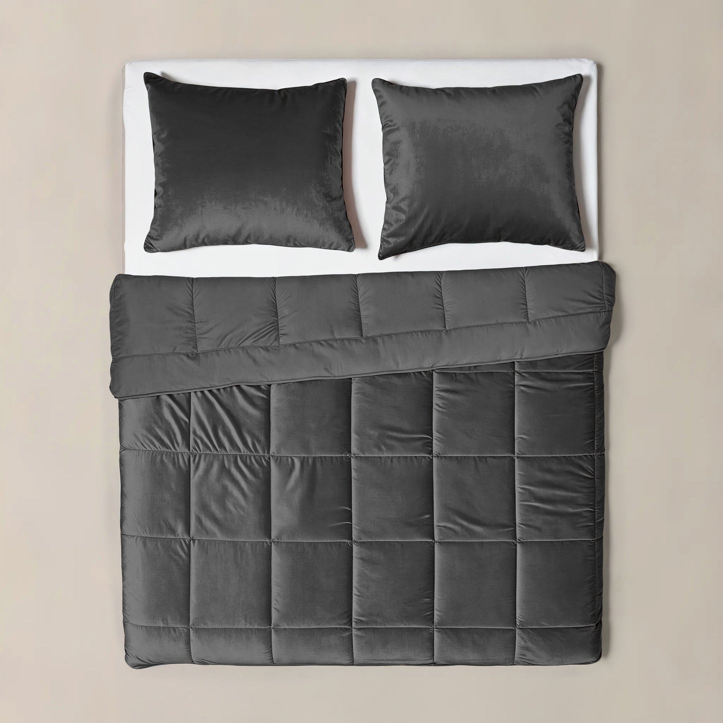 Lazy Dekbed Velvet Antraciet