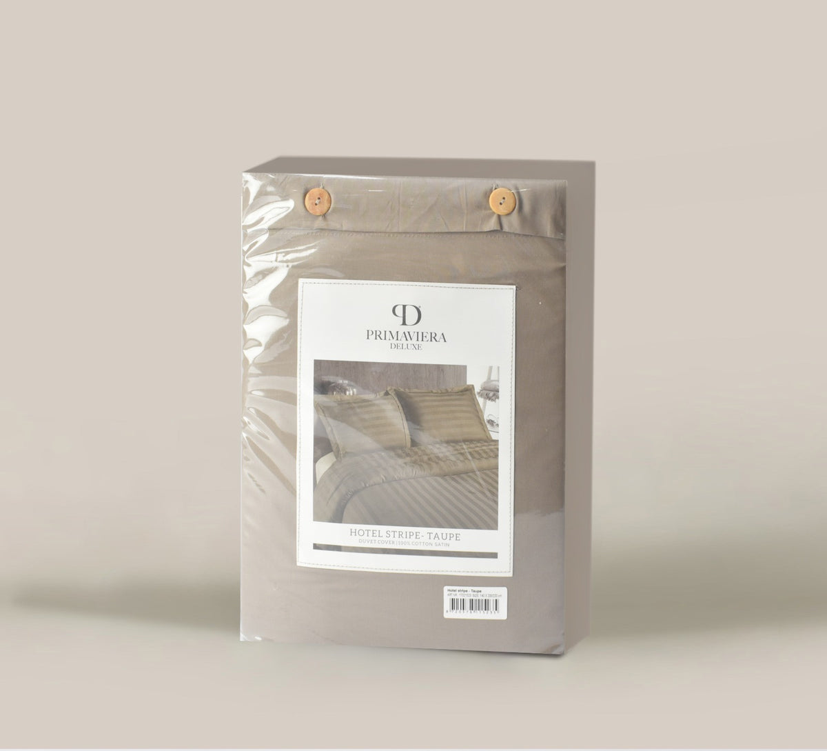 Dekbedovertrek Hotel Stripe Taupe