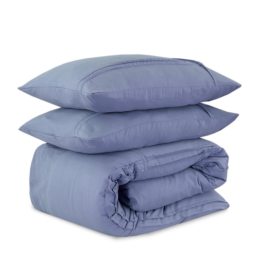 Dekbedovertrek Washed Tufted Blauw
