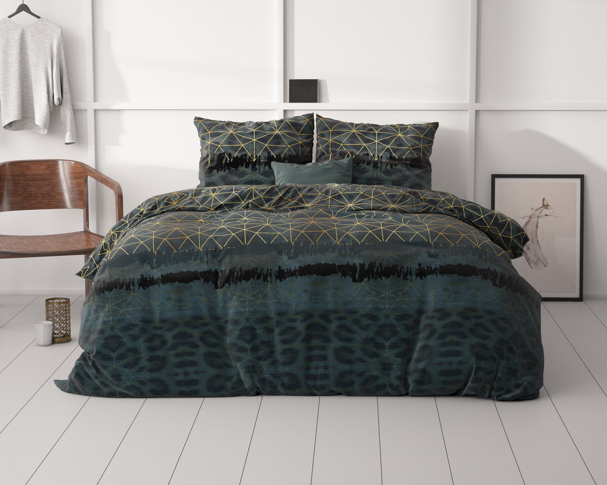 Dekbedovertrek Leopard Deco Donker Groen