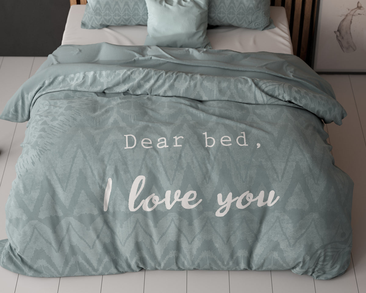 Dekbedovertrek I Love Bed Groen