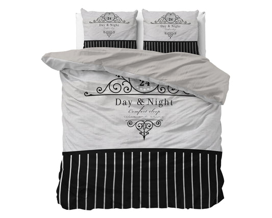 Dekbedovertrek Day And Night Zwart