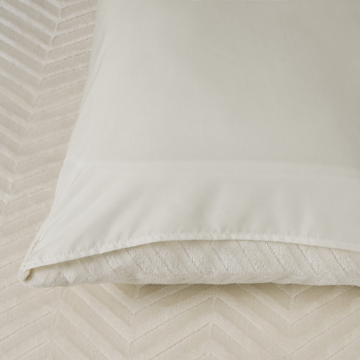 Dekbedovertrek Chevron Teddy Créme