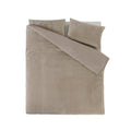 Dekbedovertrek Chevron Teddy Taupe