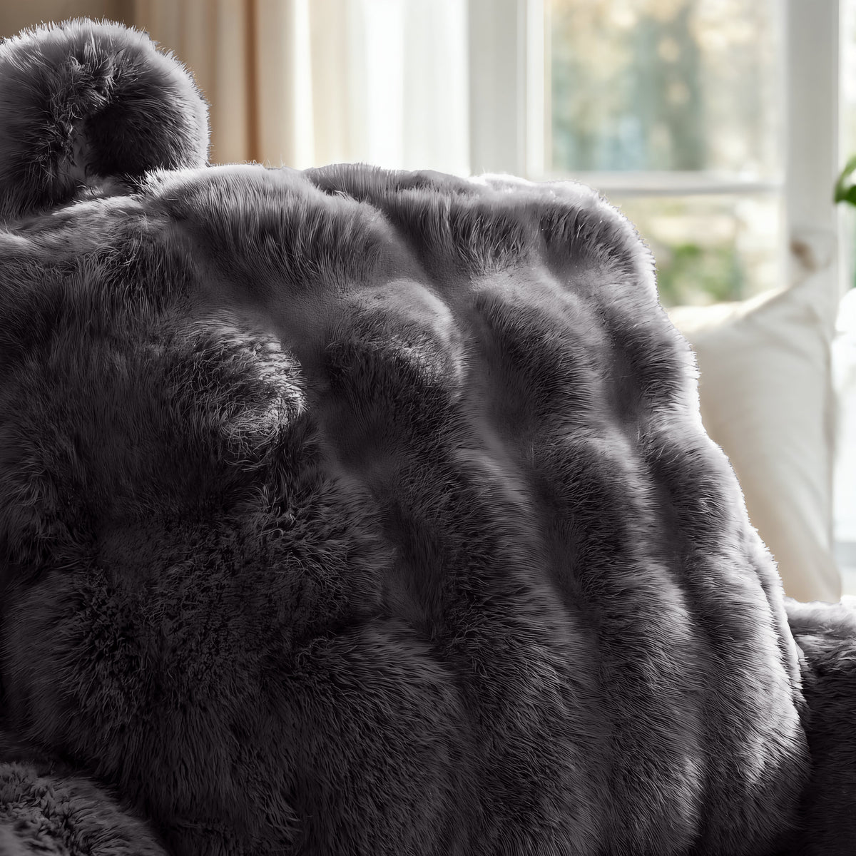 Bedrest Pompom Antraciet