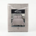 Dekbedovertrek Check Pintuck Taupe/Grijs
