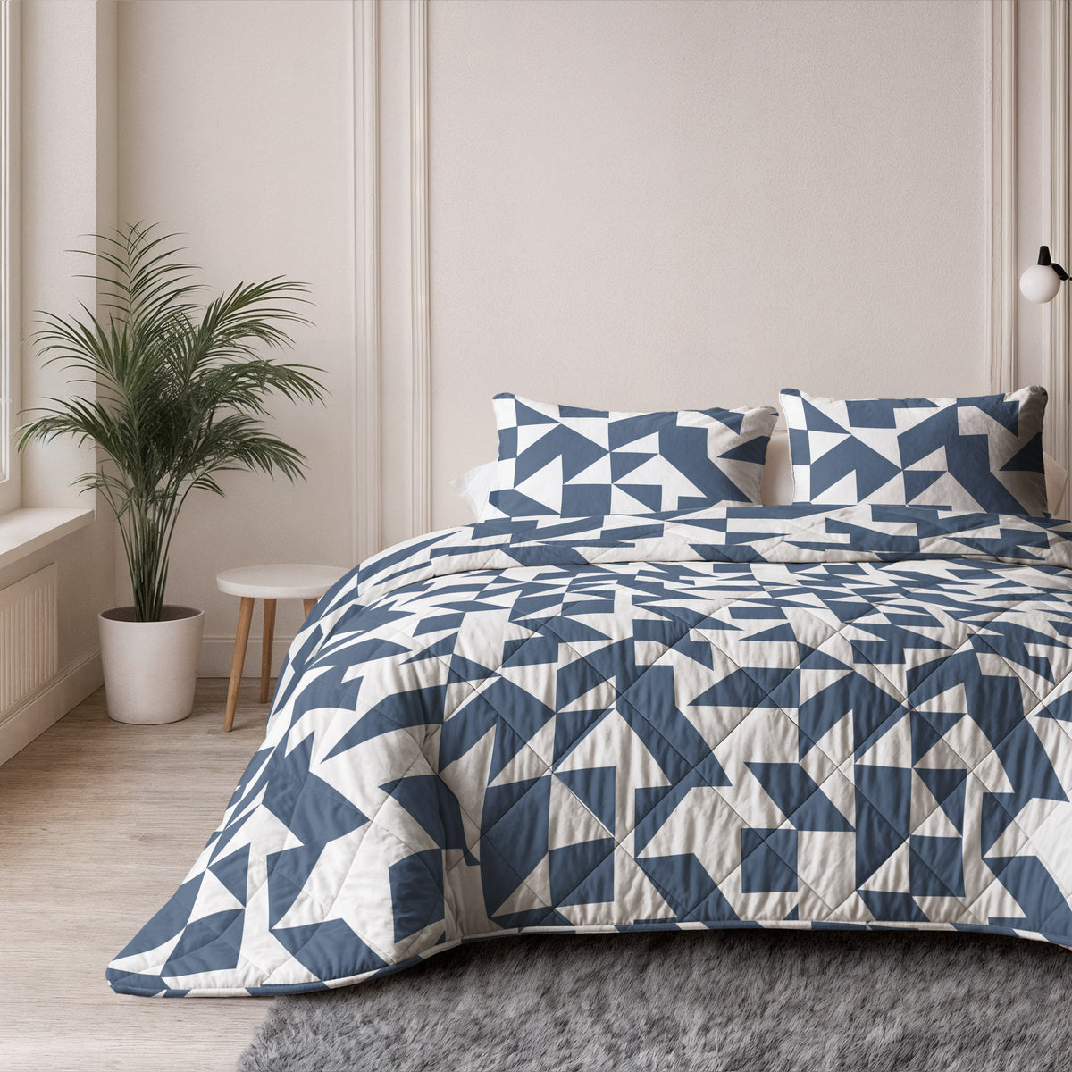 Mado Lazy Dekbed Blauw Met Kussenslopen