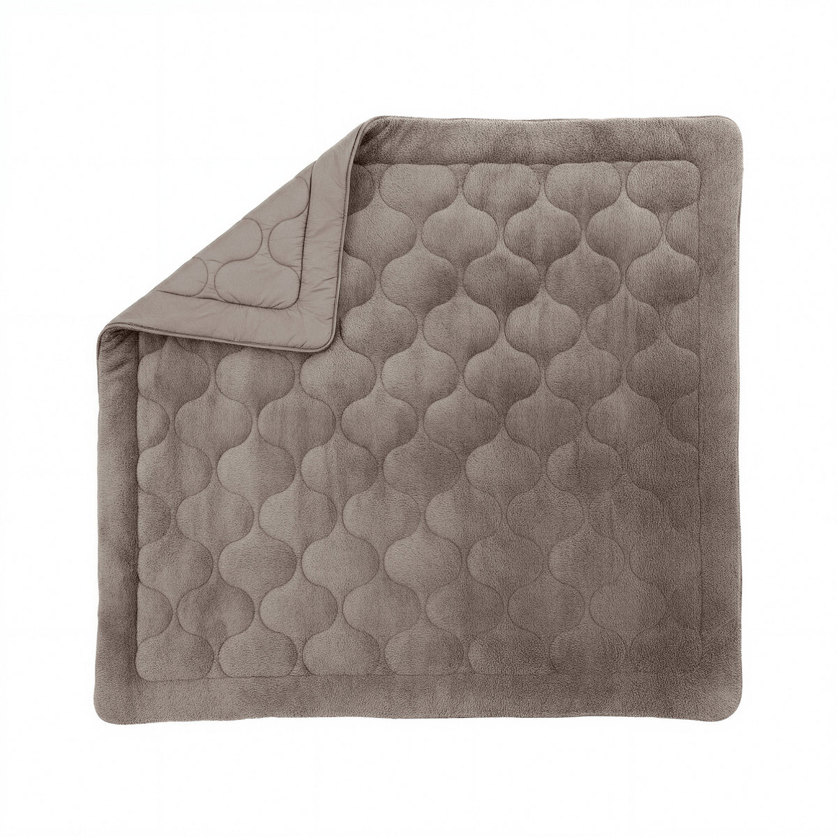 Lazy Dekbed Teddy Taupe/Grijs Met Kussenslopen