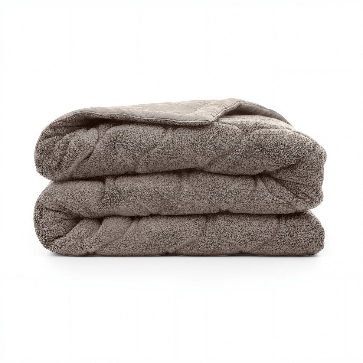 Lazy Dekbed Teddy Taupe/Grijs Met Kussenslopen