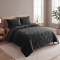 Lazy Dekbed Velvet Zwart Met Kussenslopen