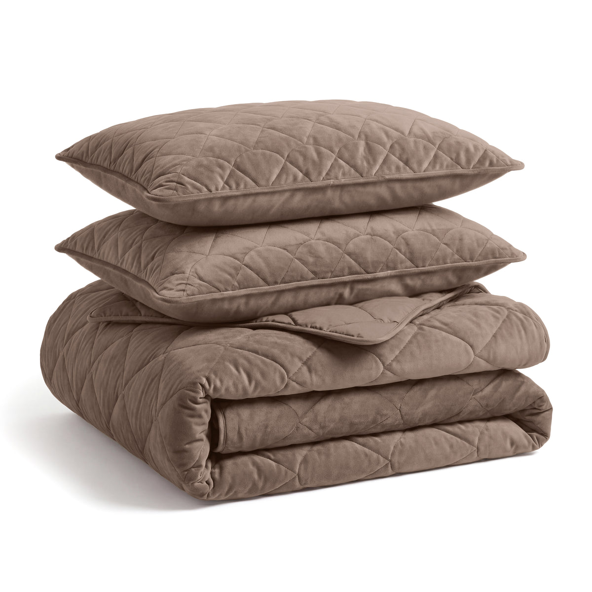 Lazy Dekbed Velvet Taupe/Bruin Met Kussenslopen