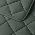 Lazy Dekbed Uni Grijs/Groen Met Kussenslopen