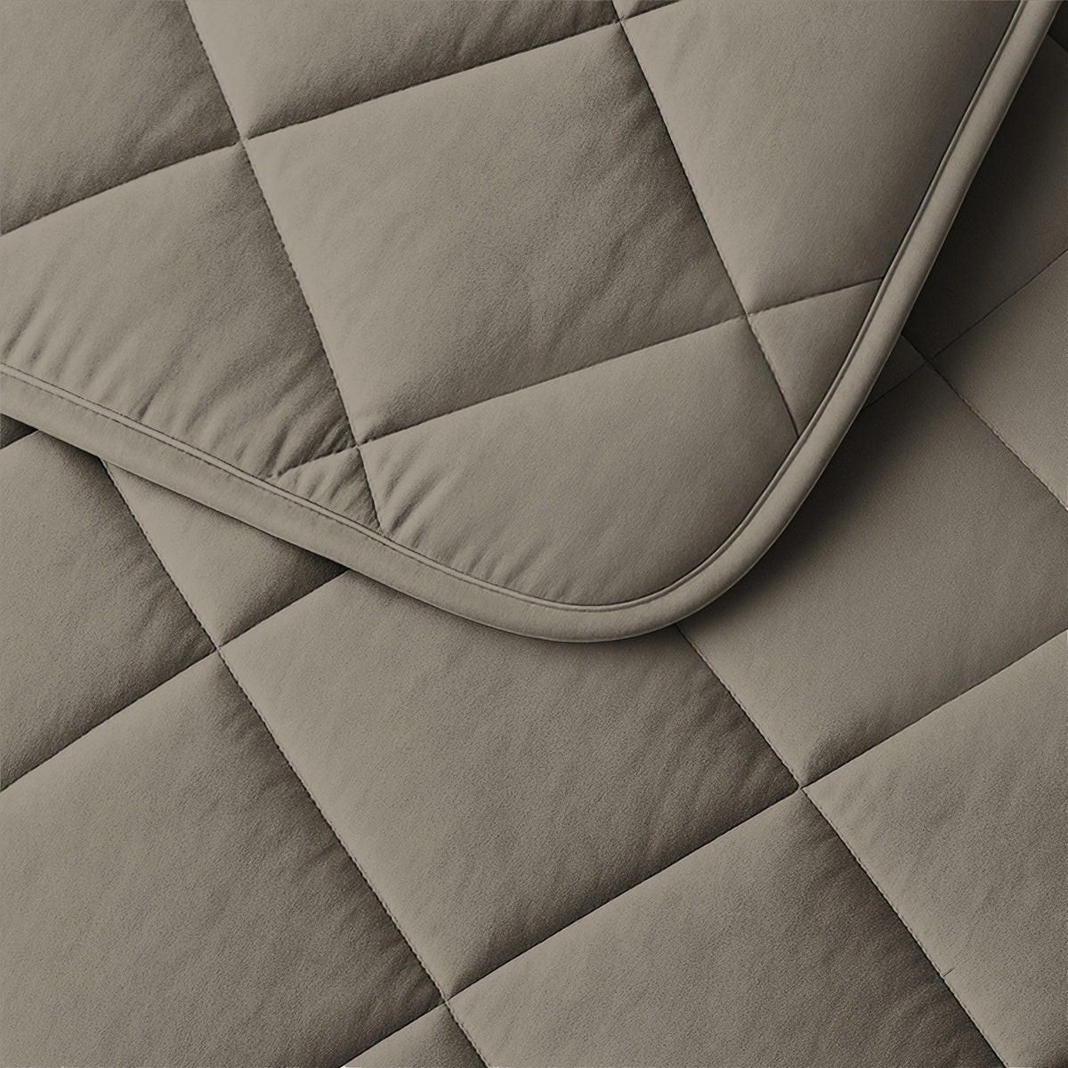 Lazy Dekbed Uni Taupe/Grijs Met Kussenslopen
