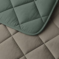 Lazy Dekbed Uni Groen/Taupe Grijs Met Kussenslopen