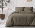 Lazy Dekbed Mousseline Taupe Met Kussenslopen