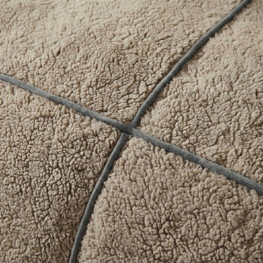 Dekbedovertrek Teddy Trim Donker Taupe