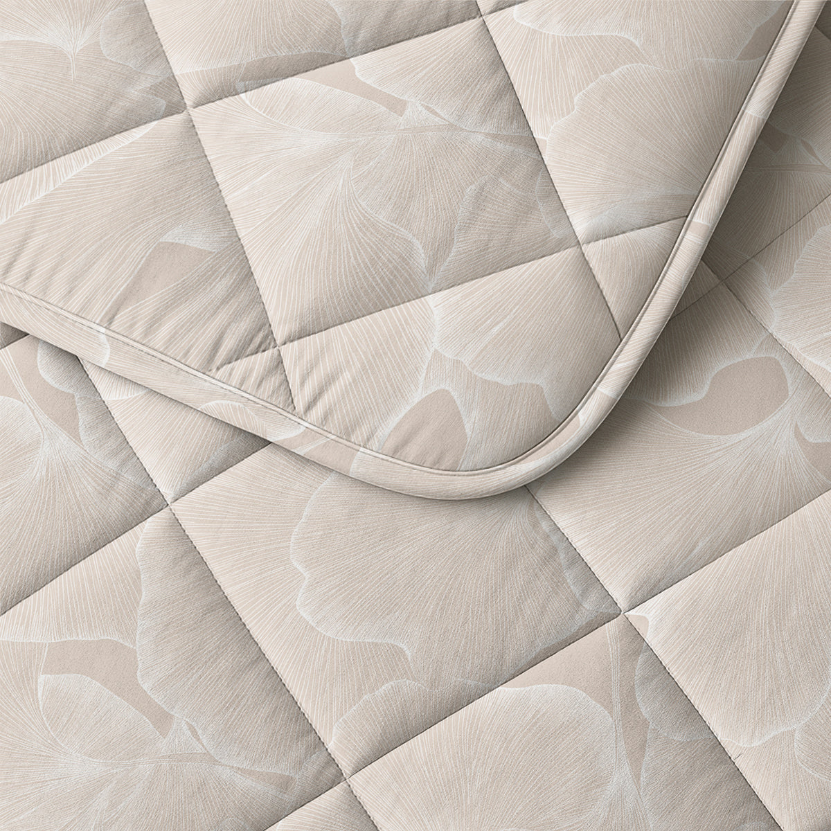 Dekbed Zonder Overtrek Zeke Beige – Wasbaar, extra lang 220 cm