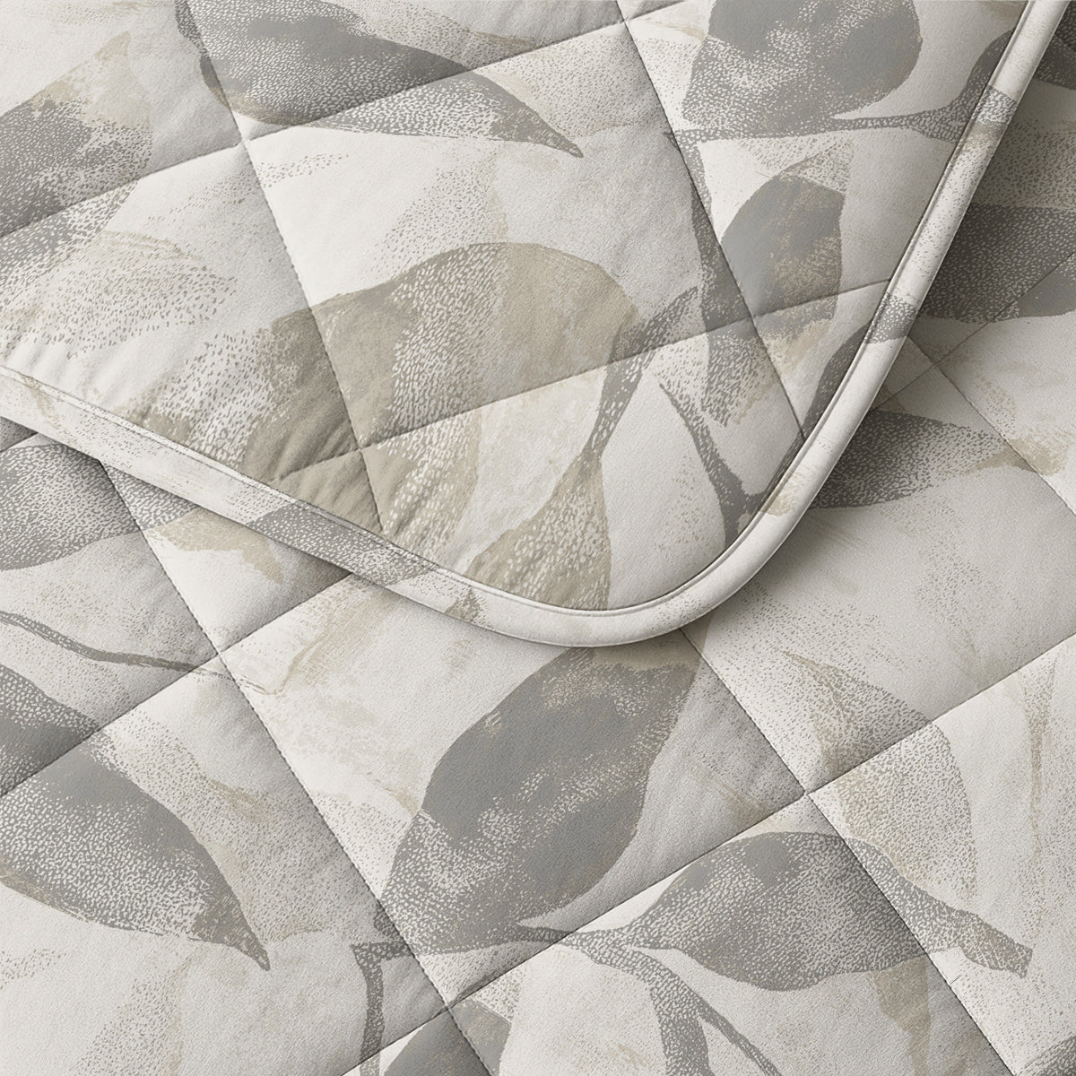 Dekbed Zonder Overtrek Misty Beige/Grijs – Wasbaar, extra lang 220 cm
