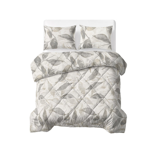 Dekbed Zonder Overtrek Misty Beige/Grijs – Wasbaar, extra lang 220 cm