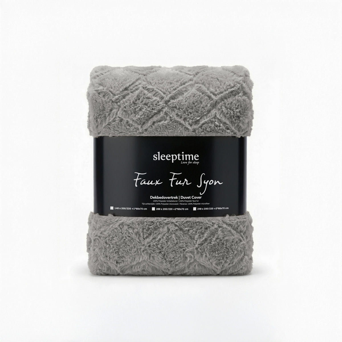 Dekbedovertrek Faux Fur Syon Grijs