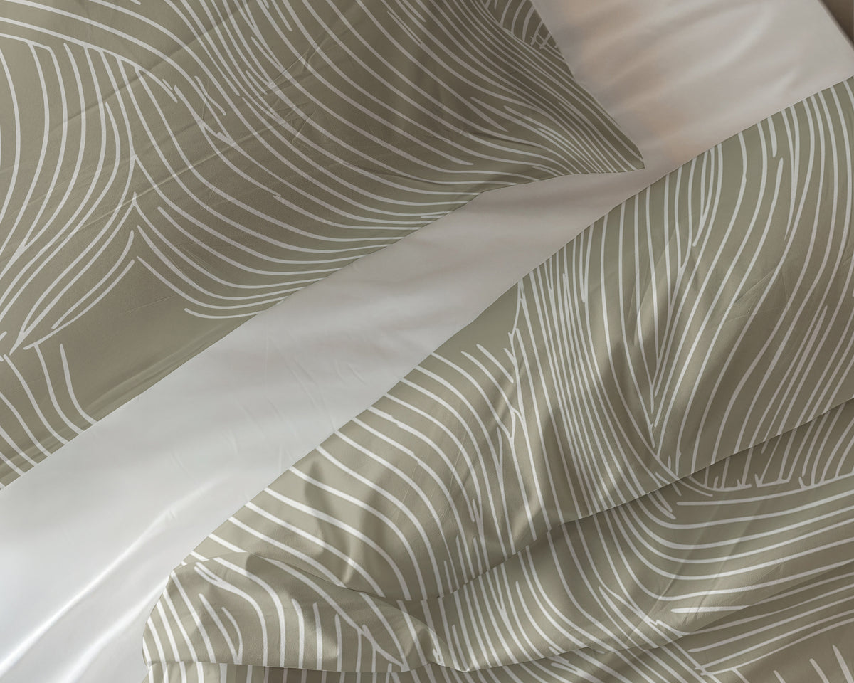 Dekbedovertrek Ripple Taupe