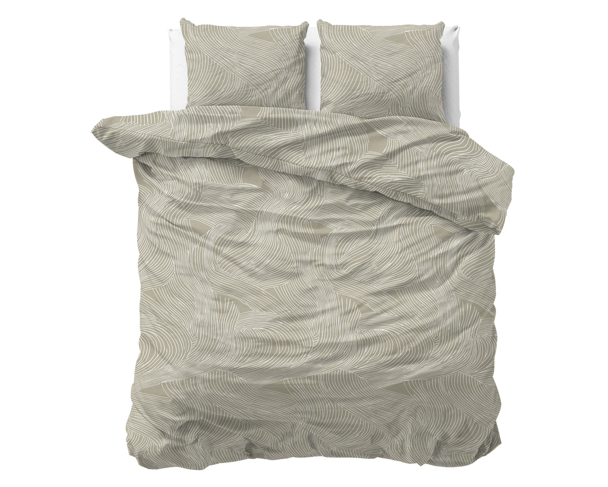Dekbedovertrek Ripple Taupe