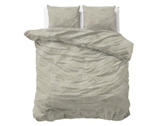 Dekbedovertrek Ripple Taupe