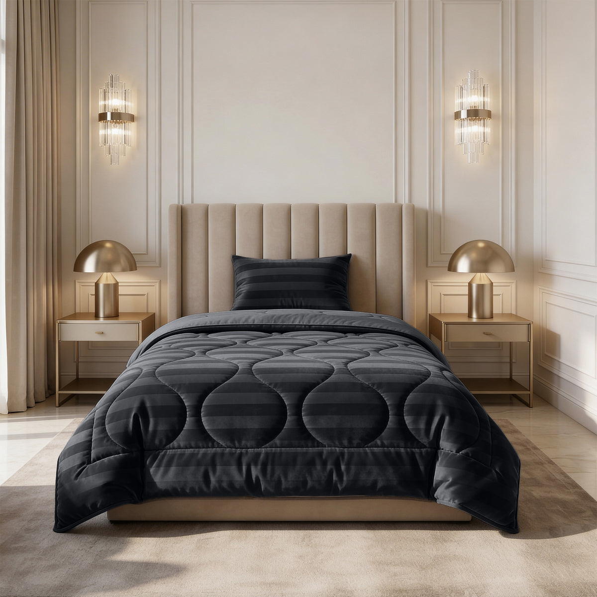 Dekbed Zonder Overtrek Hotel Velvet Antraciet – Wasbaar