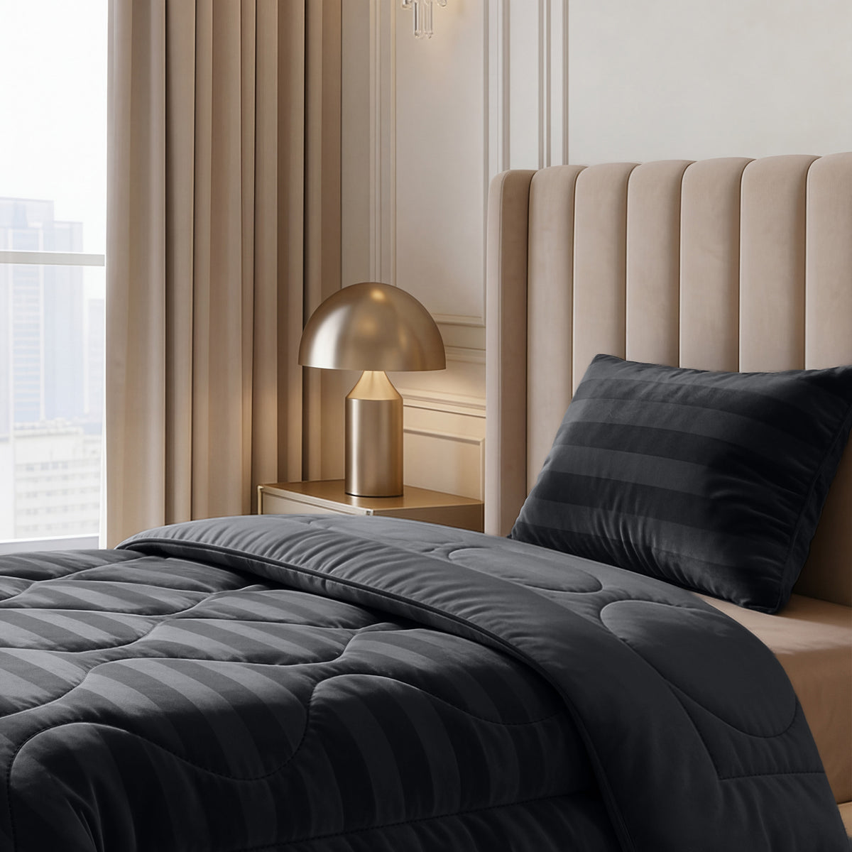 Dekbed Zonder Overtrek Hotel Velvet Antraciet – Wasbaar