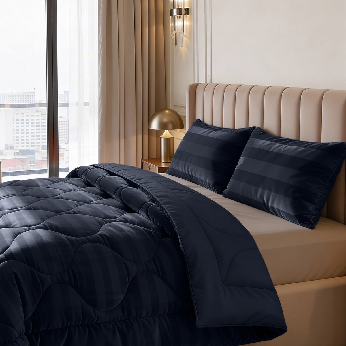 Dekbed Zonder Overtrek Hotel Velvet Navy – Wasbaar