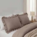 NordDream Lazy Ruffles Kussenslopen 2Pack Taupe