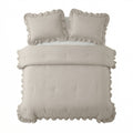 Dekbed Zonder Overtrek Ruffles Taupe/Grijs – Wasbaar