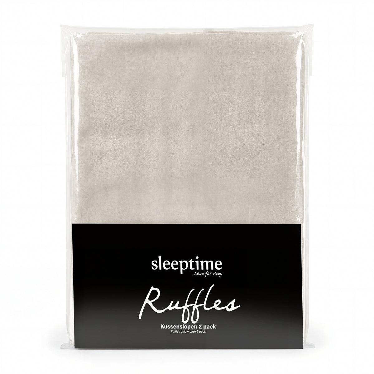 NordDream Lazy Ruffles Kussenslopen 2Pack Taupe/Grijs