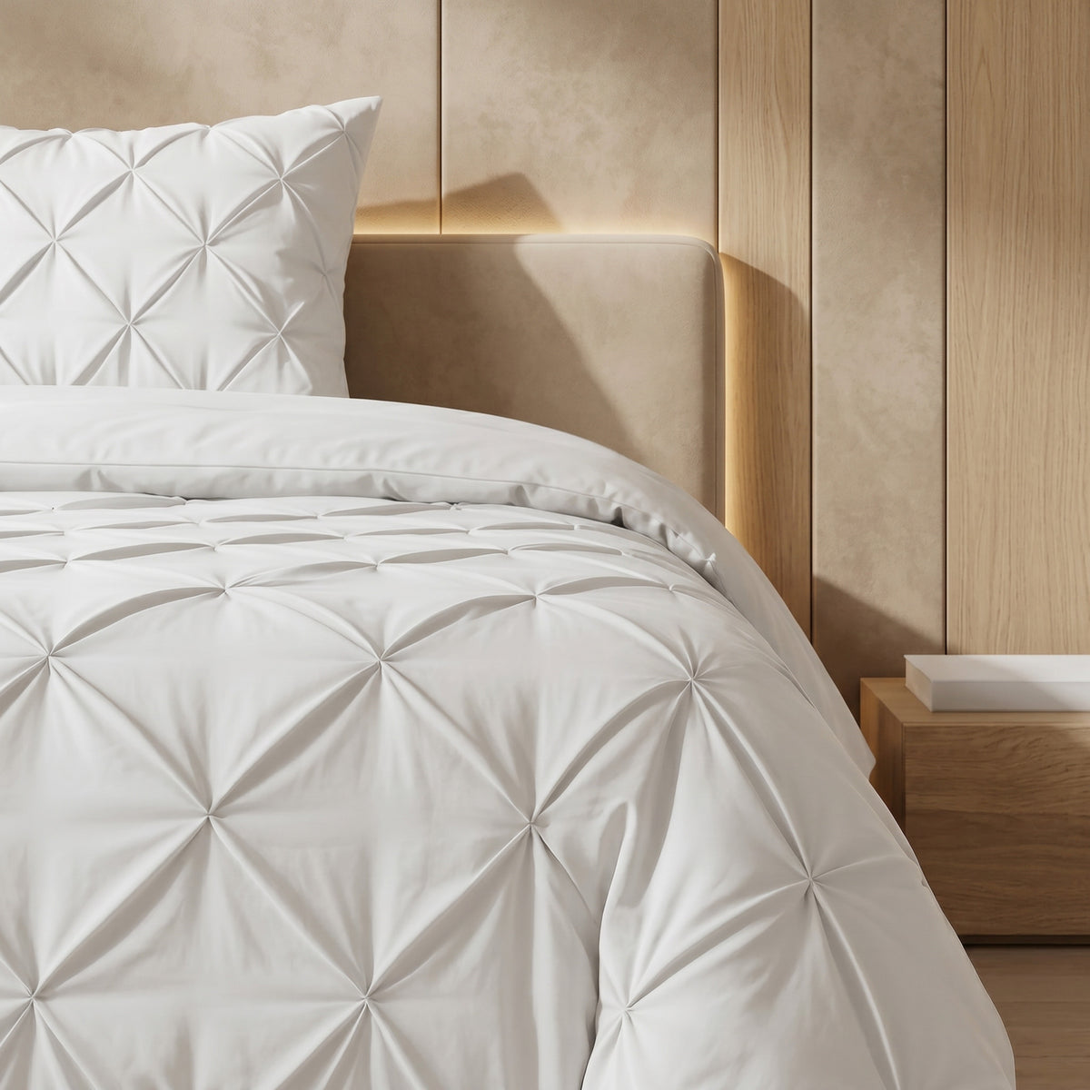 Dekbed Zonder Overtrek Pintuck Off white – Wasbaar