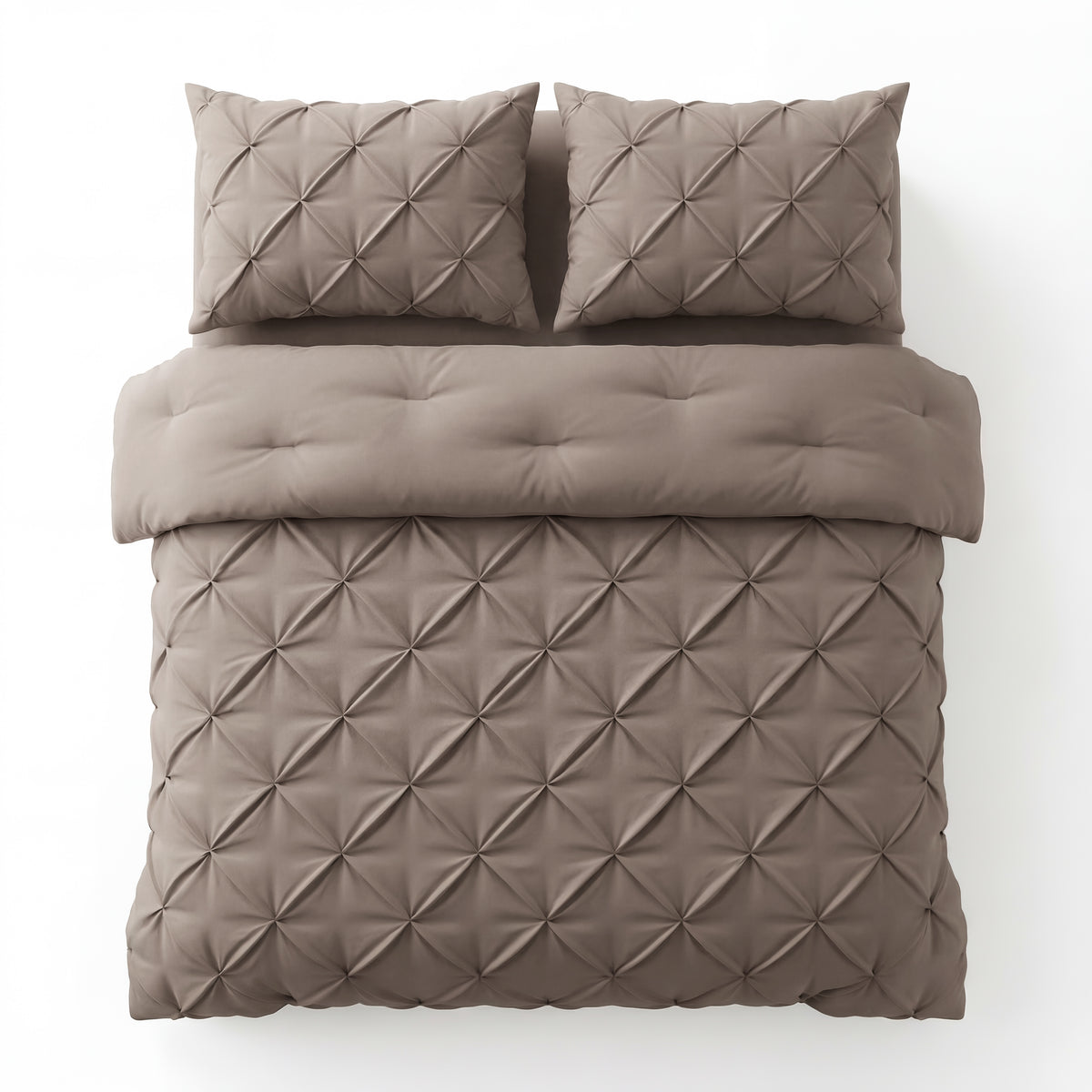 Dekbed Zonder Overtrek Pintuck Taupe – Wasbaar