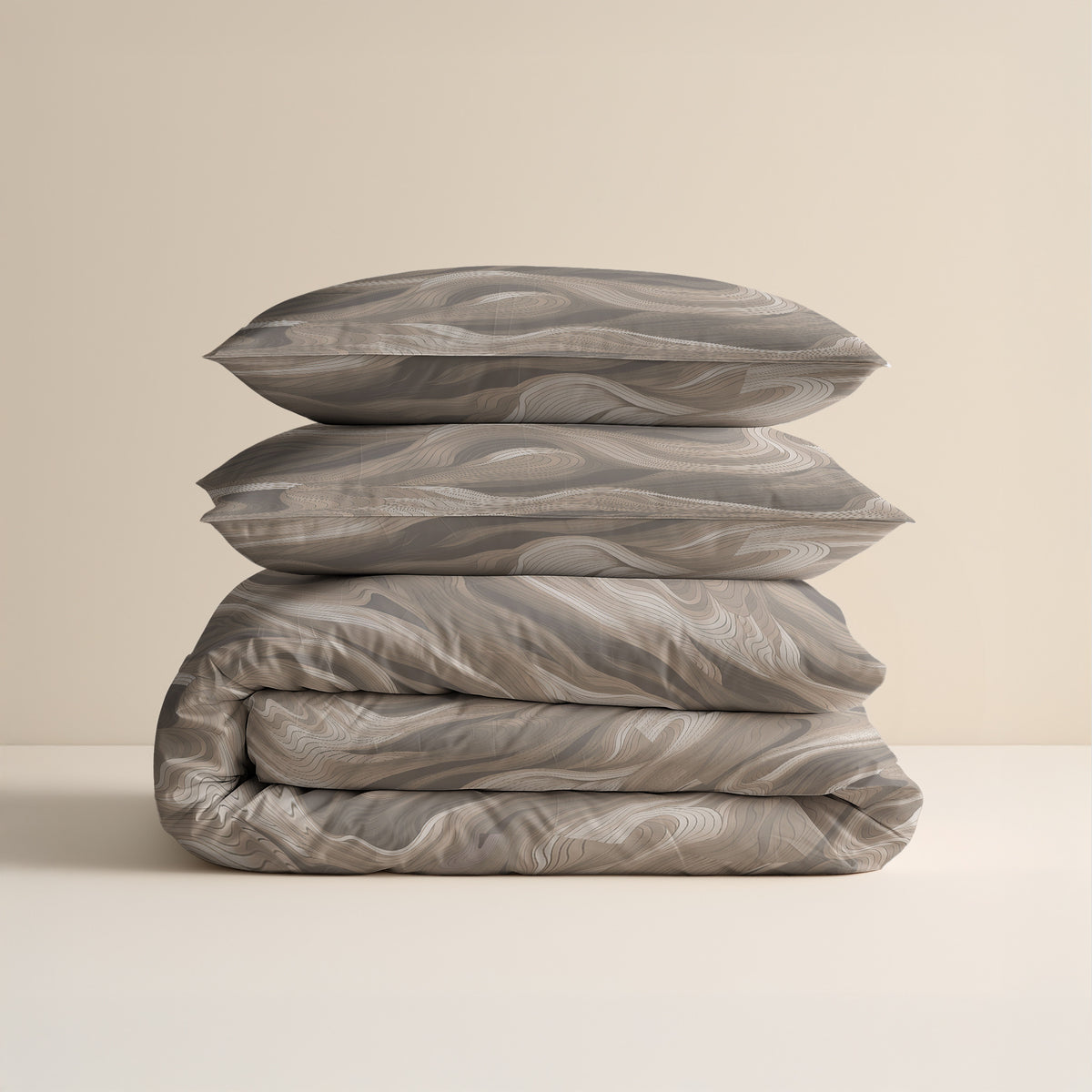 Dekbedovertrek Whirl Taupe