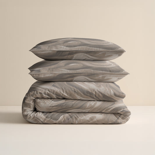 Dekbedovertrek Whirl Taupe