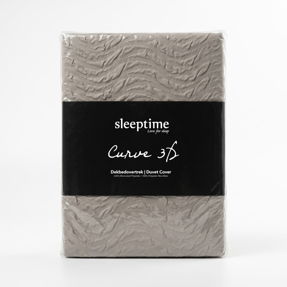 Dekbedovertrek Curve 3D Taupe/Grijs