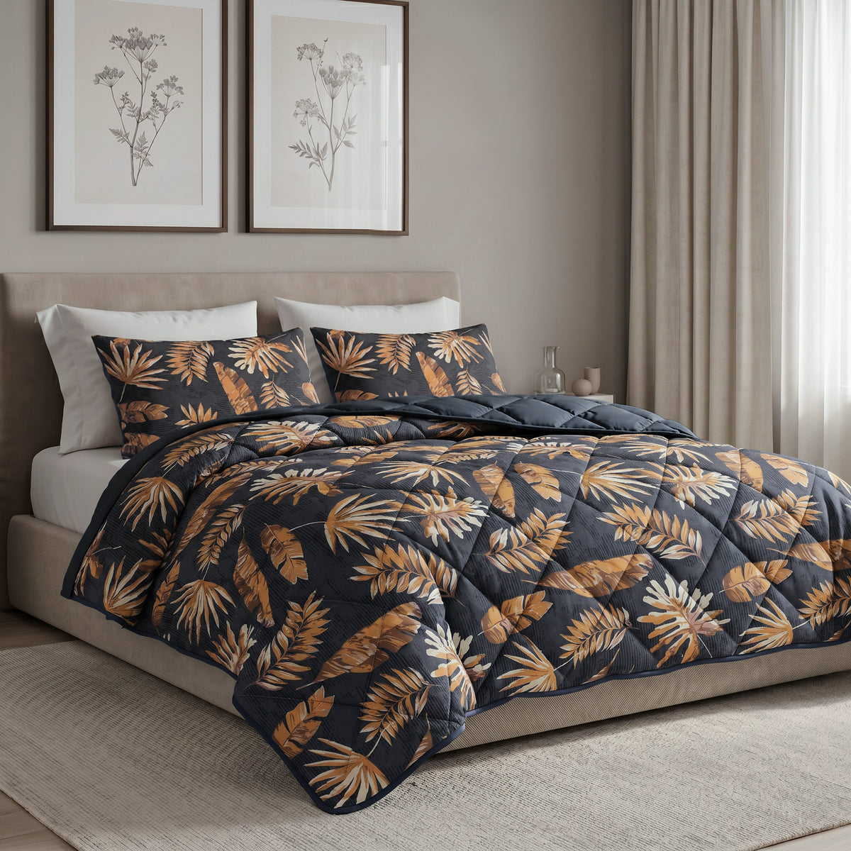 Lazy Dekbed Luisa Zwart Met Kussenslopen