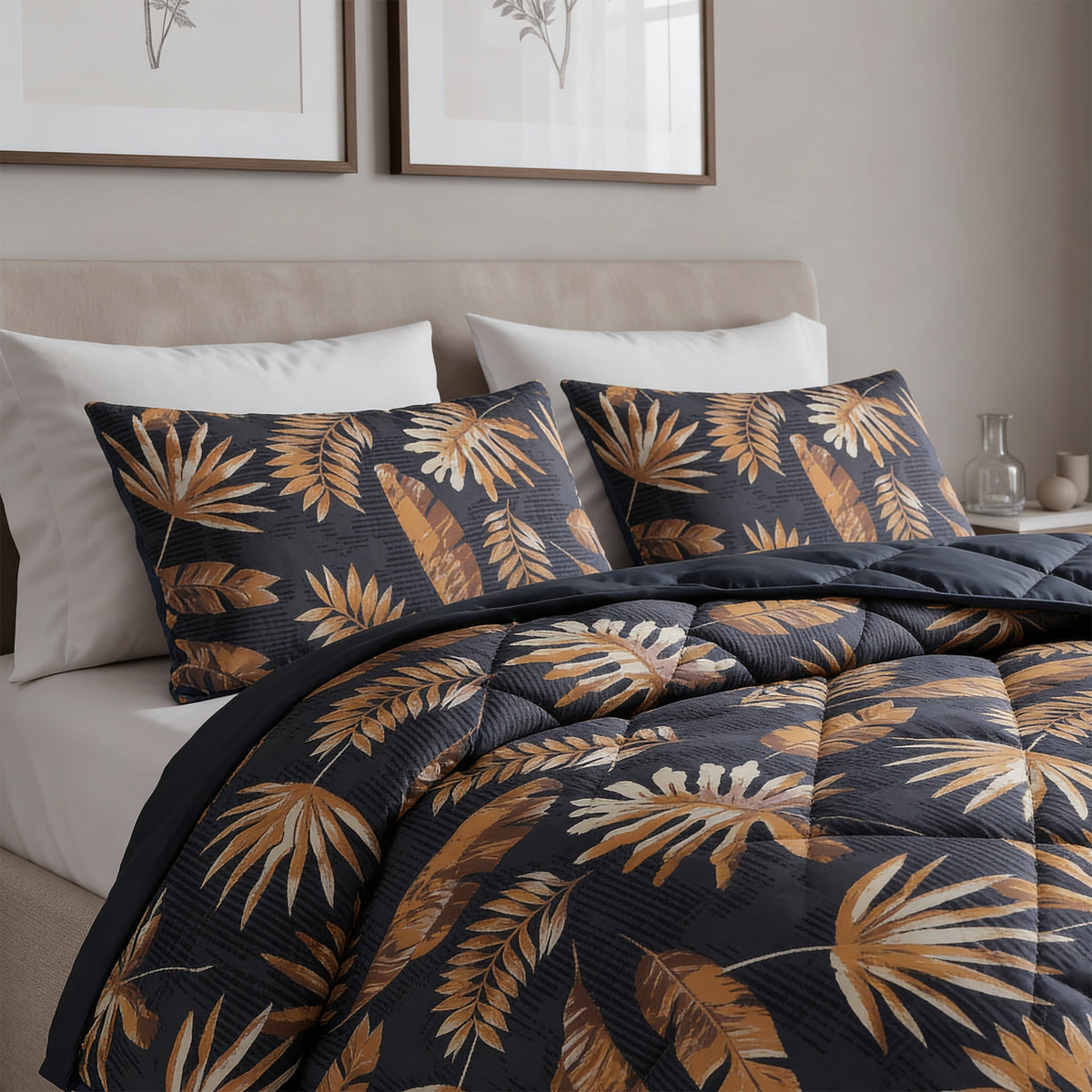 Lazy Dekbed Luisa Zwart Met Kussenslopen