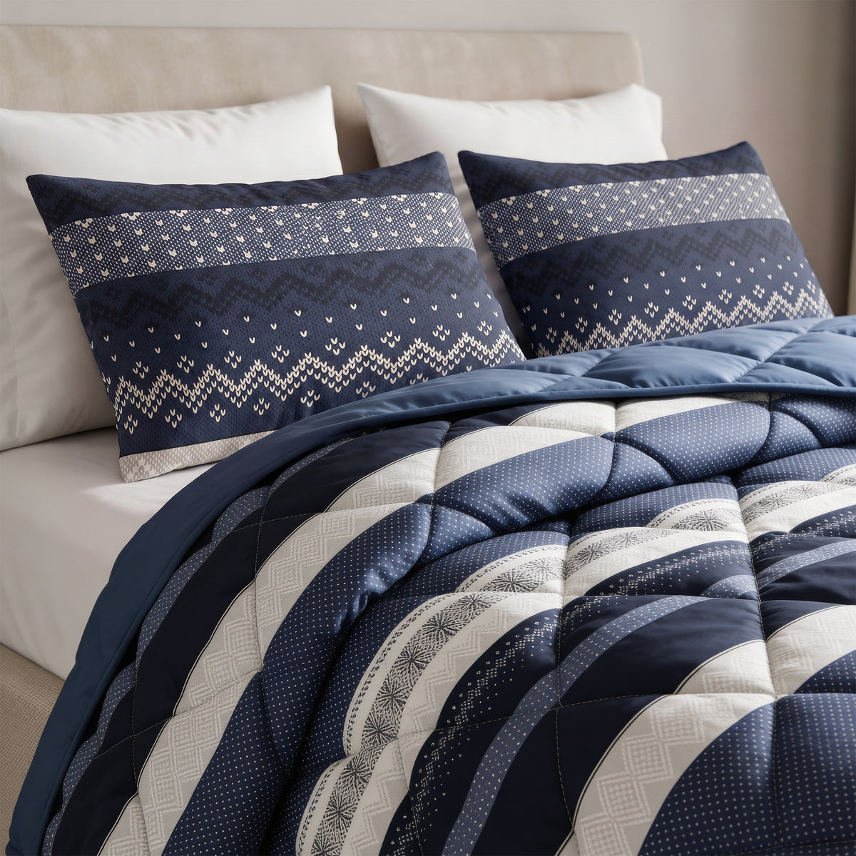 Lazy Dekbed Elisabeth Navy Met Kussenslopen