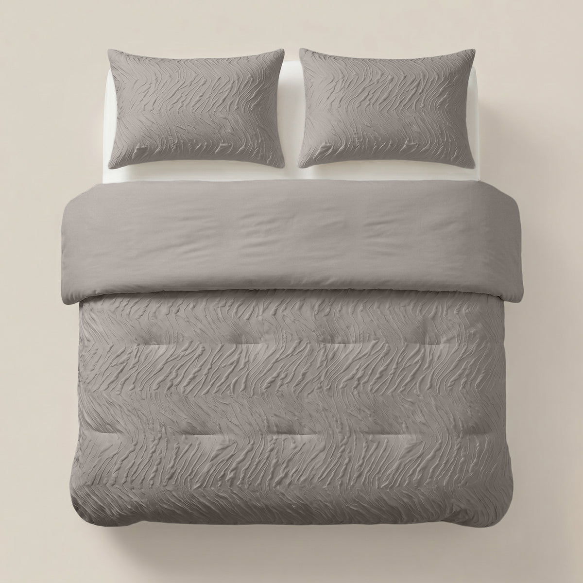 Lazy Dekbed Salva Taupe Met Kussenslopen