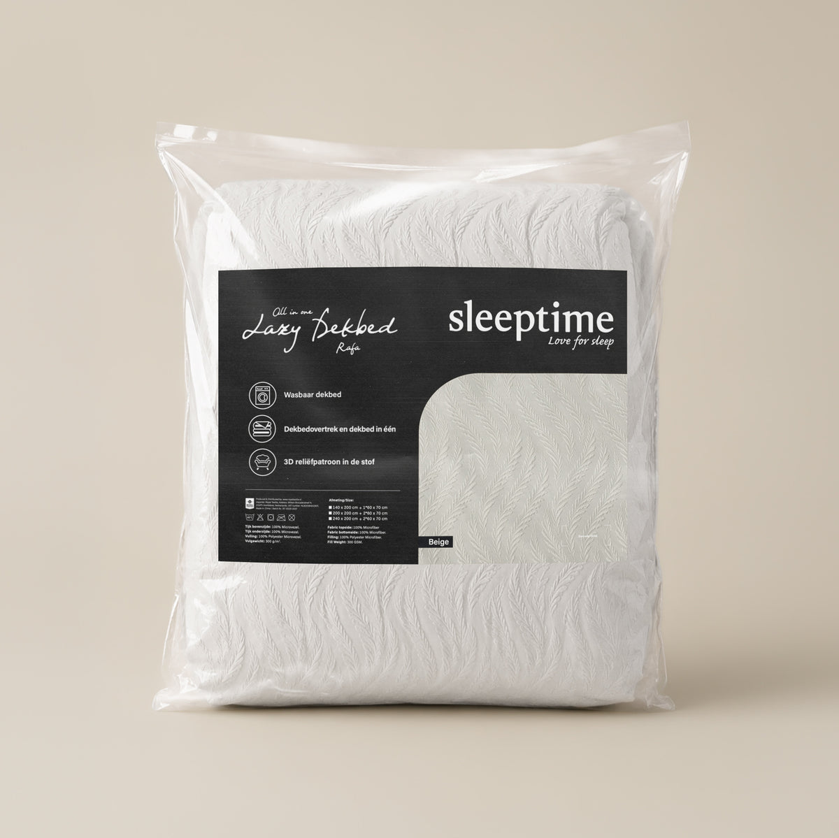 Lazy Dekbed Rafa Beige Met Kussenslopen